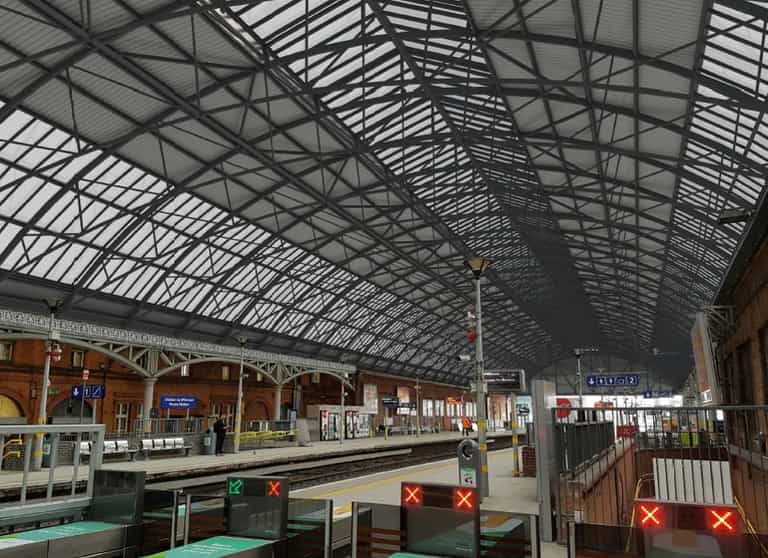 Repairs to Pearse station roof is going to cause massive disruptions to the Dart service this weekend Repairs to Pearse station roof is going to cause massive disruptions to the Dart service this weekend