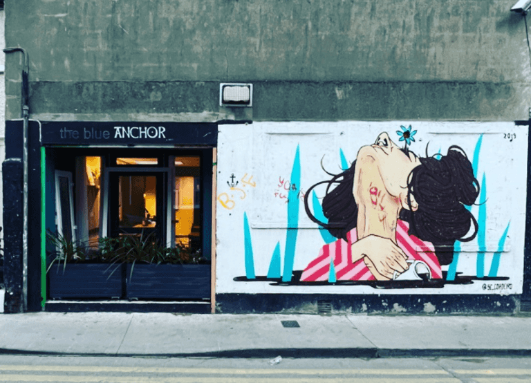 Liberties café issue callout for a street artist to spice up their wall