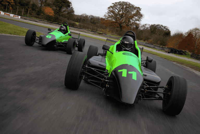 You can sit in an F1-style car off Grafton Street until Christmas Eve