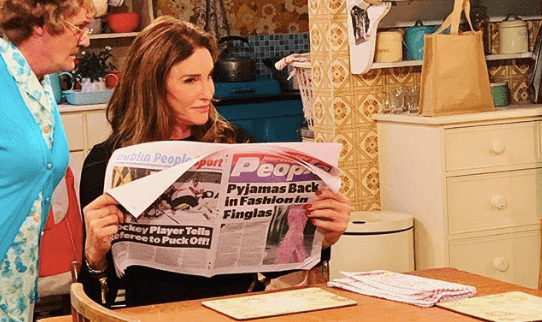 Caitlyn Jenner reads up on Finglas in teaser for appearance with Mrs Brown