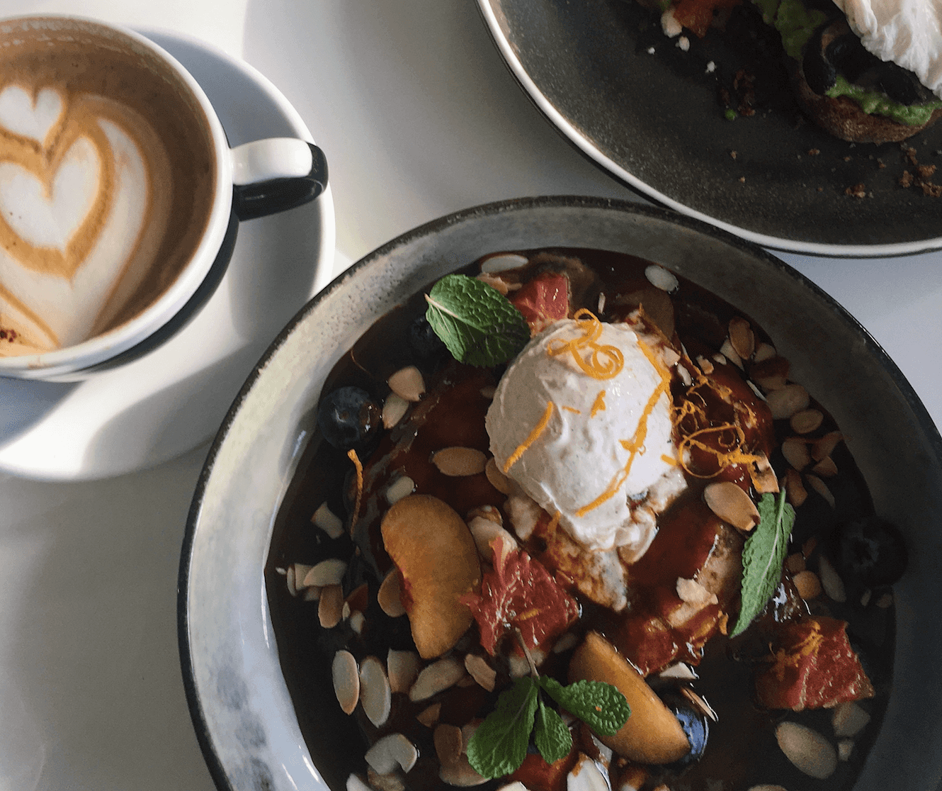 Alma giving free coffee with pancake orders today