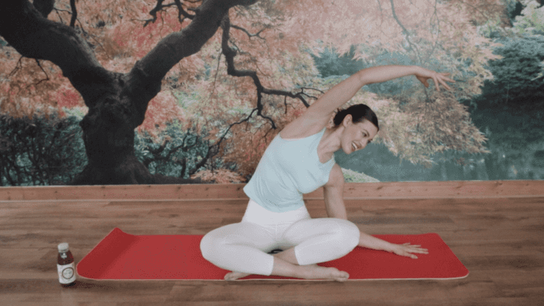 Here’s a quick pilates routine to do when taking a break from your desk