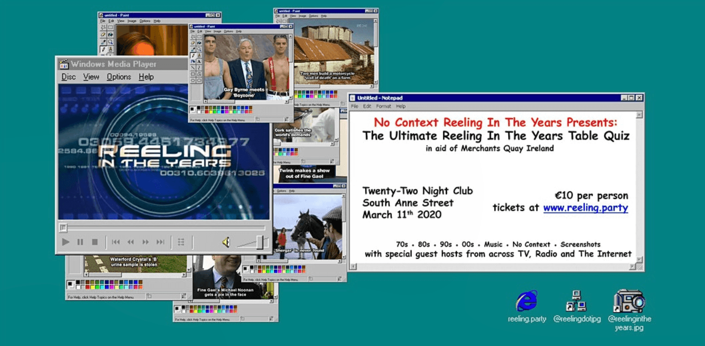 A ‘No Context Reeling In The Years’ charity pub quiz is coming to Dublin