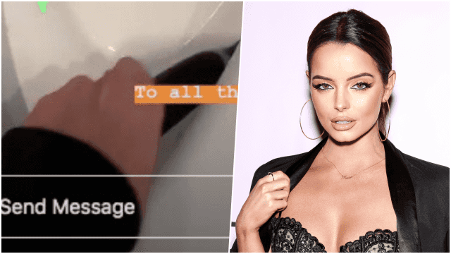 Maura Higgins sends message to ‘f**kboys’ by scrubbing toilet with a toothbrush