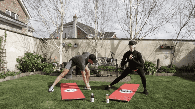 Here’s a class couple’s workout you can do at home with bae