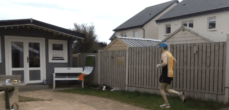 Dublin man running backyard marathon in his tiny garden for charity