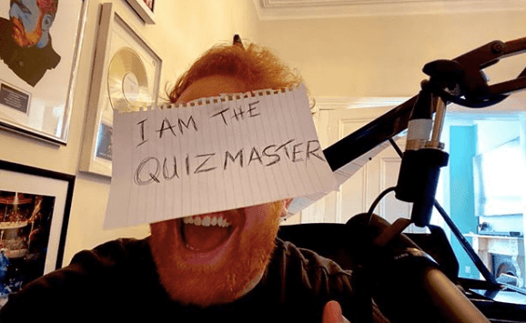 Gavin James is hosting an online quiz on Sunday night