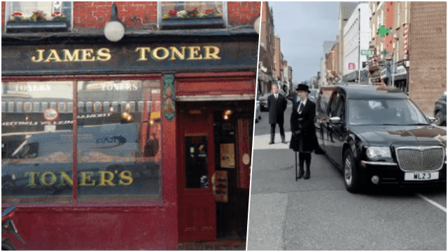 Emotional moment Toners owner receives poignant send-off from Baggot Street pub