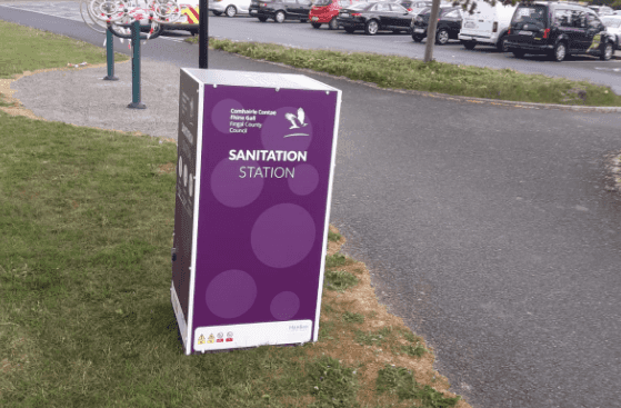 These hand sanitation stations are appearing in parks around Dublin
