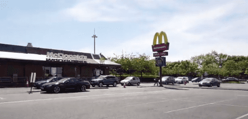 WATCH: McDonald’s reopened today and the queues are spilling out onto the roads