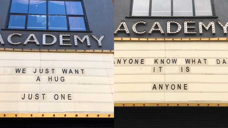 The Academy has been knocking it out of the park with their isolation signs