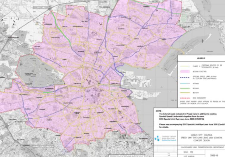 Reduced speed limits proposed for Dublin in response to Covid-19 restrictions