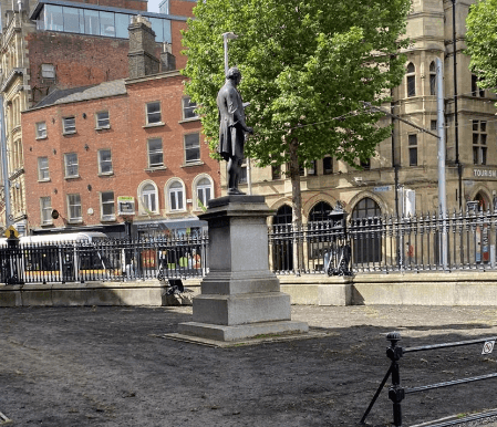 What’s happening with the lawns outside Trinity College?