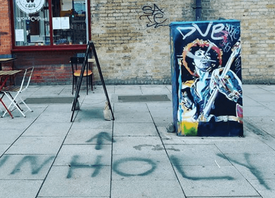 Owner of Smithfield café shares picture of graffiti daubed outside premises