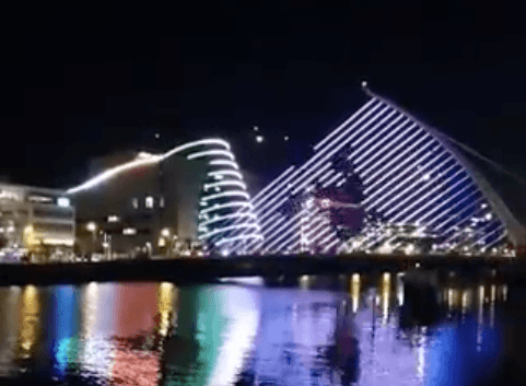 WATCH: There’s some spooky goings-on at the Samuel Beckett Bridge this weekend