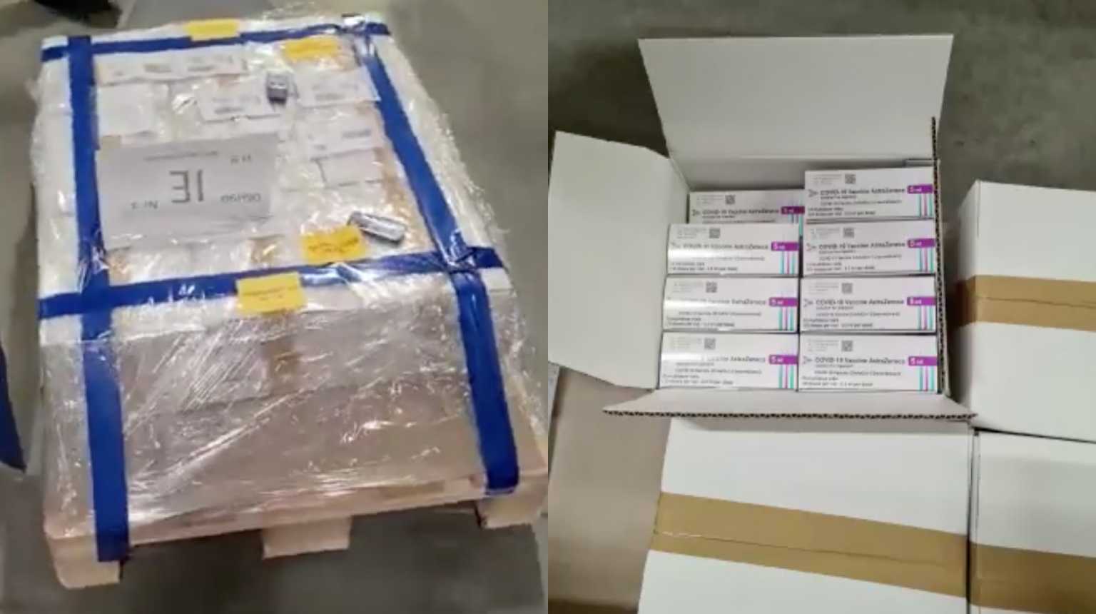WATCH: The first doses of the AstraZeneca vaccine arrived in Dublin earlier today