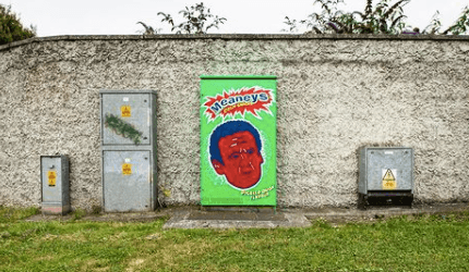 This mini mural in Dublin pays homage to two of our favourite cultural icons
