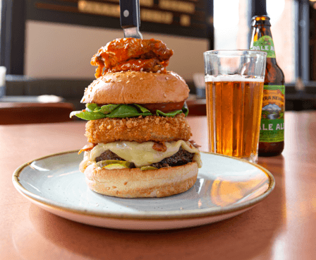 Rugby player James Lowe creates epic burger with GBK