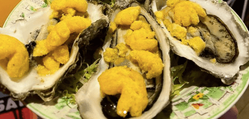 Oysters and WHAT? We’re very intrigued by this combo from Happy Endings