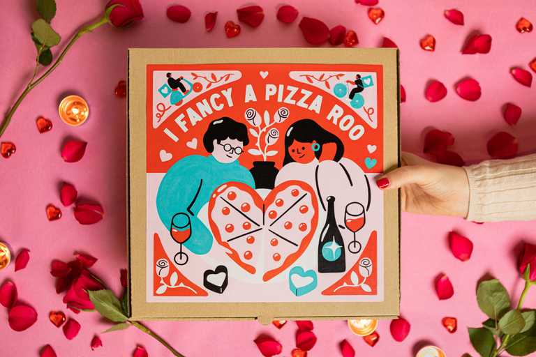 Forgot all about V Day? Send your love a pizza that doubles as a card