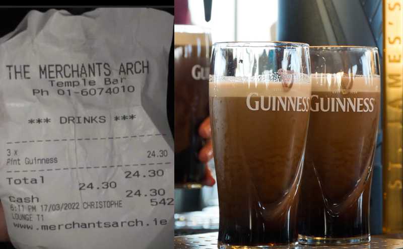The price of pints in Temple Bar would increase your bank holiday fear tenfold