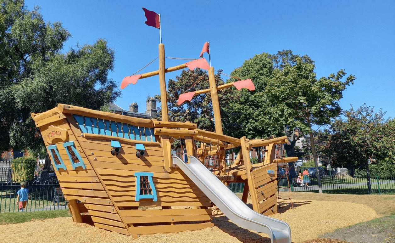 Playground reopens in D6 with communications board and other facilities