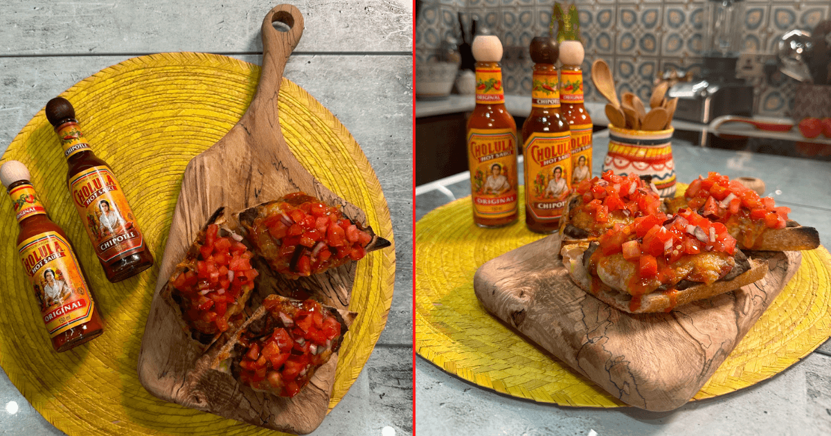 WATCH: How to make authentic Mexican Molletes for Day of the Dead Celebrations with Cholula® Hot Sauce
