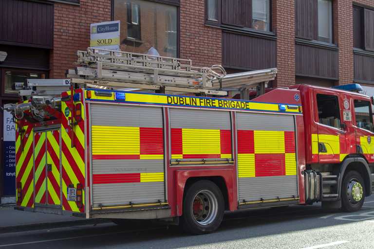 Three adults and three children have been rescued from a house fire in Dublin