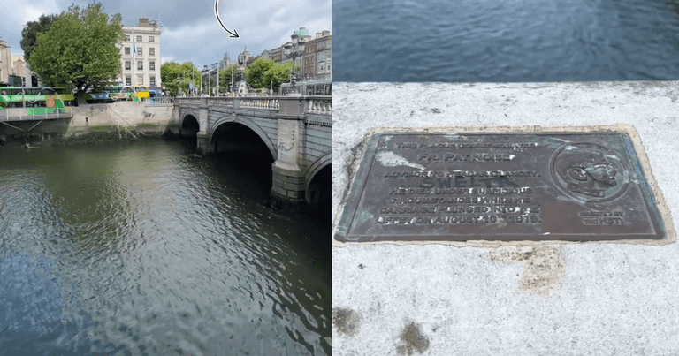 Have you noticed the fake plaque on O’Connell bridge?
