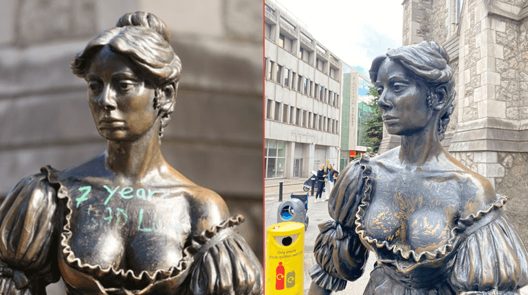 Why does the Molly Malone statue keep being defaced?