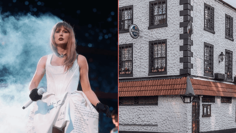 Taylor Swift & Travis Kelce got the nod from Shay and got into the Hacienda Bar