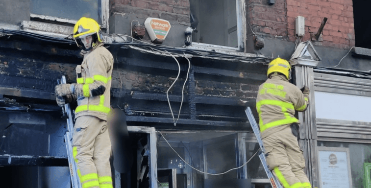 Fire fighters were called to Eddie Rockets on Dame Street last night