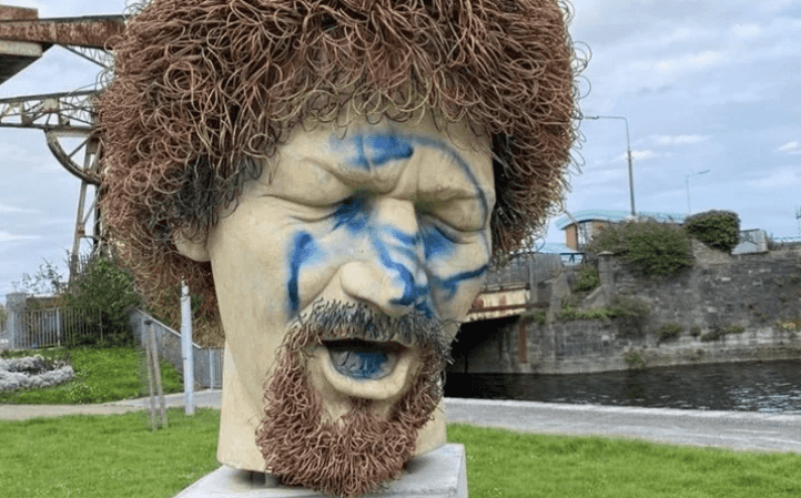 The Luke Kelly bust has been vandalised for a seventh time The Luke Kelly bust has been vandalised for a seventh time