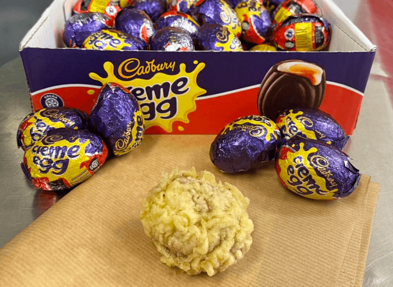 Scottish chipper makes headlines after adding battered Creme Eggs to menu Scottish chipper makes headlines after adding battered Creme Eggs to menu