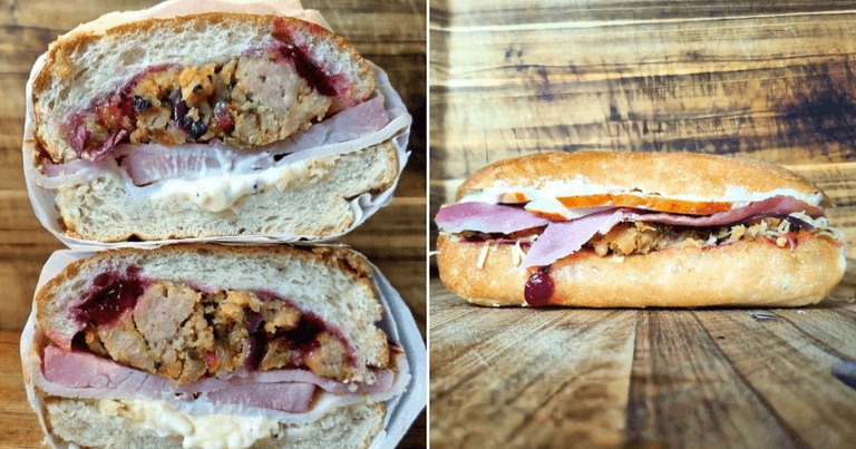 This D2 lunch spot is serving a Christmas sandwich if anyone fancies it This D2 lunch spot is serving a Christmas sandwich if anyone fancies it