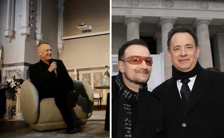 Tom Hanks stayed with Bono at his Dublin mansion for Dalkey Book Festival Tom Hanks stayed with Bono at his Dublin mansion for Dalkey Book Festival