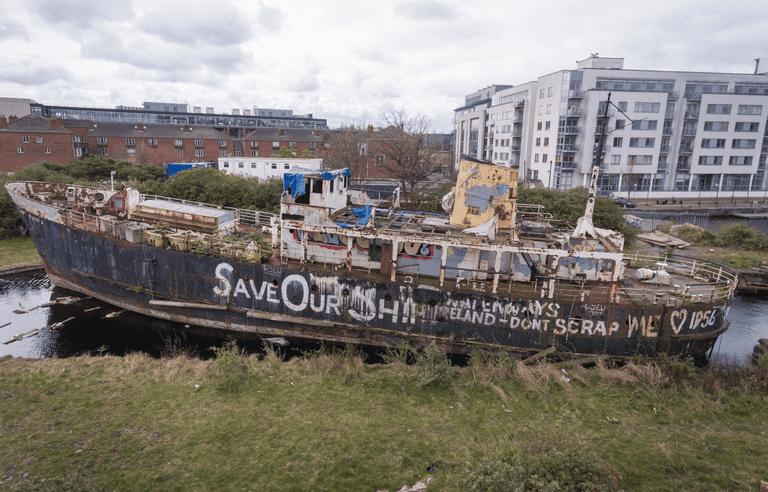 The historic MV Naomh Éanna is set to be demolished and removed The historic MV Naomh Éanna is set to be demolished and removed