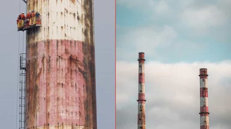Assessment work is underway ahead of giving Poolbeg Towers a lick of paint Assessment work is underway ahead of giving Poolbeg Towers a lick of paint