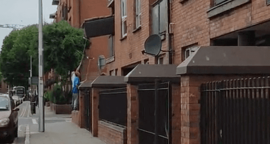 WATCH: Just another normal day in Dublin as a couch is manoeuvred off a balcony using brooms WATCH: Just another normal day in Dublin as a couch is manoeuvred off a balcony using brooms