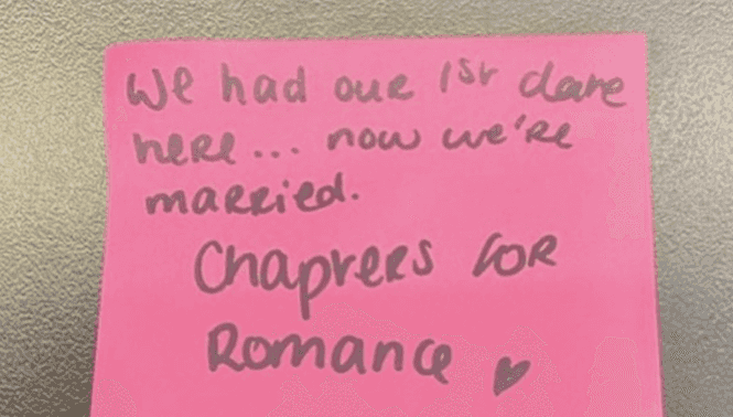 This post-it note left at Chapters Bookstore will get you all in your feels