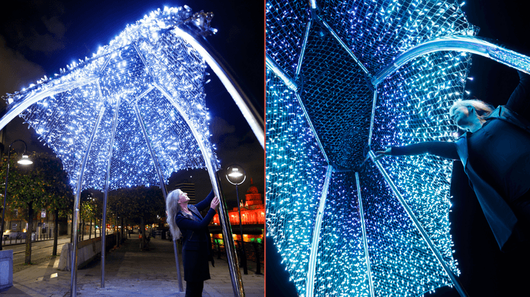 A sparkling new interactive sculpture has been unveiled in Dublin’s Docklands A sparkling new interactive sculpture has been unveiled in Dublin’s Docklands